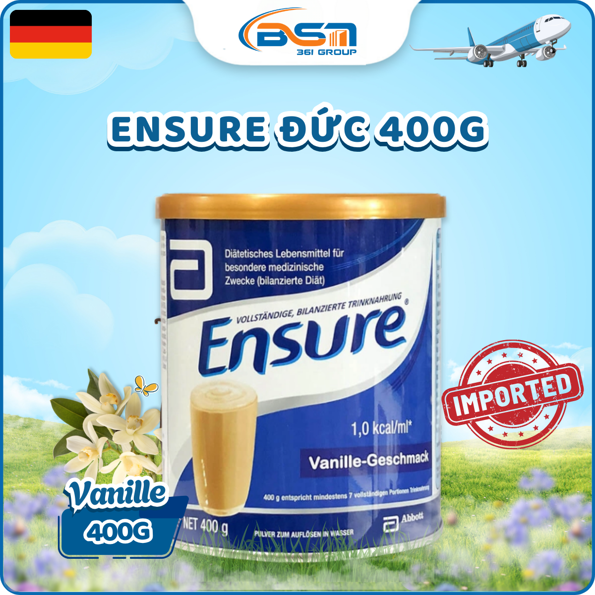 Sữa bột Ensure Đức hương Vani