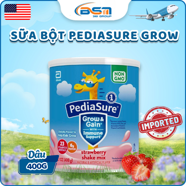 sữa bột Pediasure Grow vị Dâu